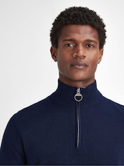 Barbour® Blue Marlow Half Zip Jumper - Image 4 of 6