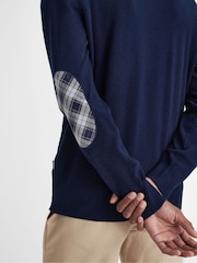 Barbour® Blue Marlow Half Zip Jumper - Image 6 of 6