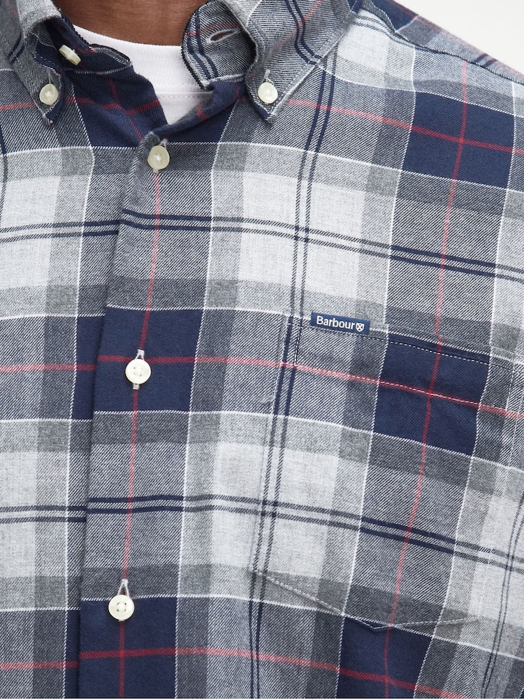 Barbour® Blue Fortrose TF 100% Cotton Shirt - Image 2 of 5 Barbour® Blue Fortrose TF 100% Cotton Shirt - Image 2 of 5