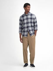Barbour® Blue Fortrose TF 100% Cotton Shirt - Image 4 of 5