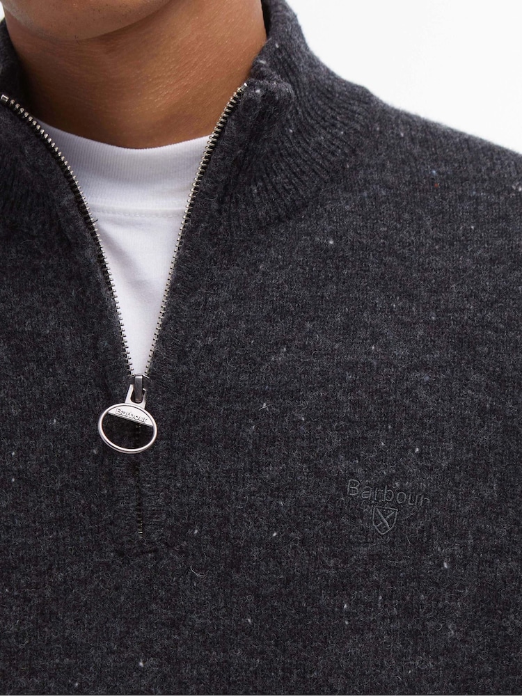 Barbour® Black Tainsbury Half Zip Jumper - Image 5 of 5