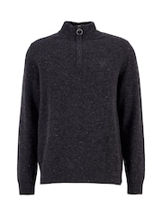 Barbour® Black Tainsbury Half Zip Sweater - Image 6 of 6