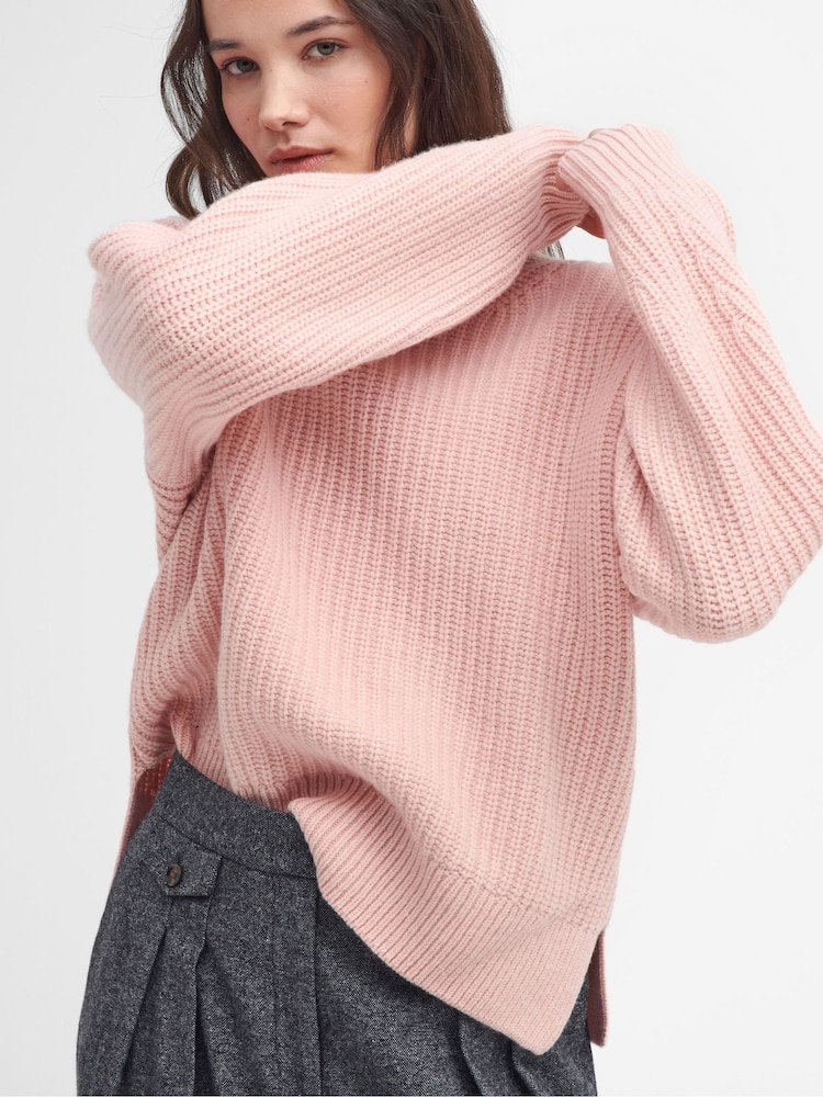 Barbour® Pink Scarlett Knit Jumper - Image 5 of 6