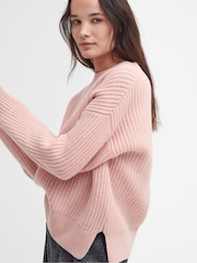 Barbour® Pink Scarlett Knit Jumper - Image 6 of 6