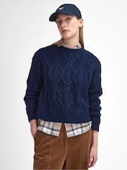 Barbour® Blue Elisha Knit Jumper - Image 1 of 5