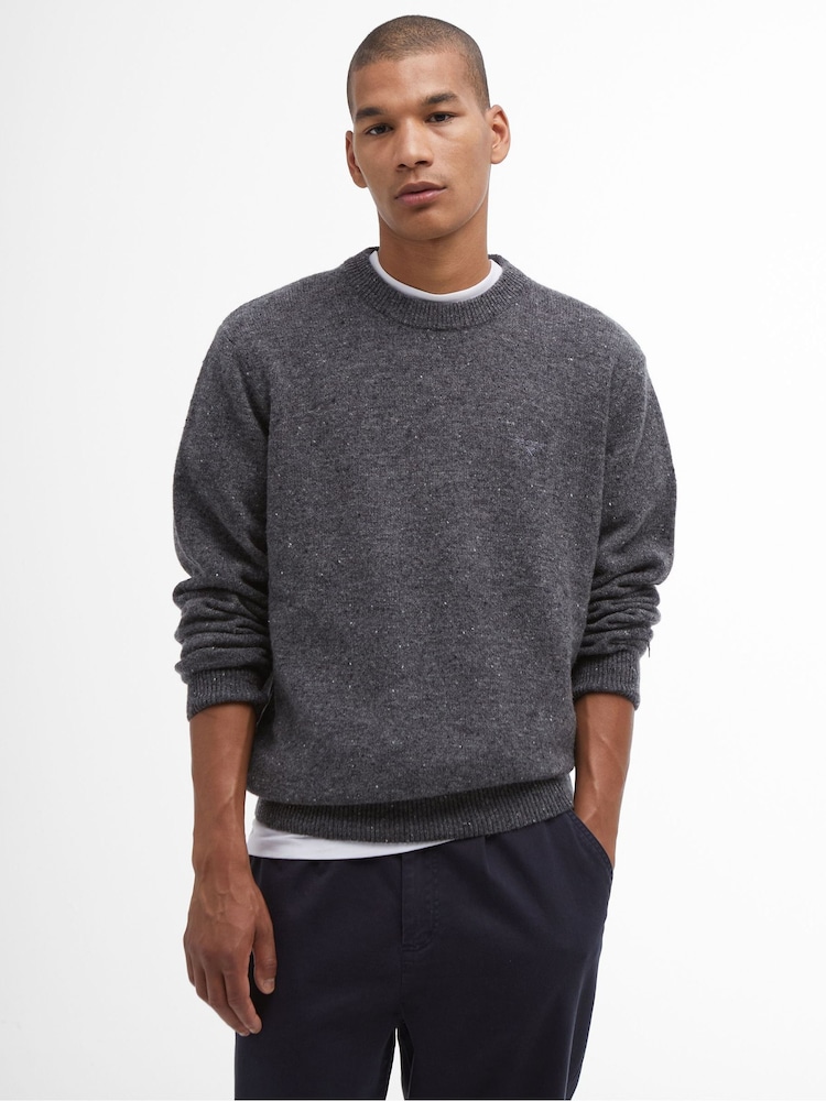 Barbour® Grey Tainsbury Crew Jumper - Image 1 of 5