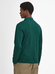 Barbour® Green Long Sleeves Corpatch 100% Cotton Polo Shirt - Image 2 of 5