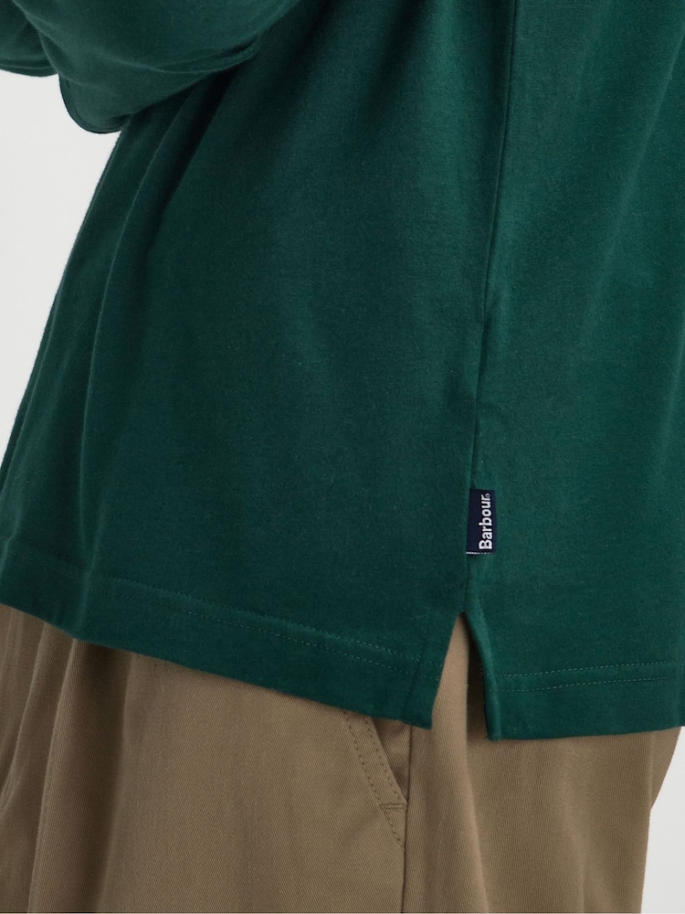 Barbour® Green Long Sleeves Corpatch 100% Cotton Polo Shirt - Image 5 of 5