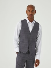 Skopes Grey Jacob Check Suit Waistcoat - Image 1 of 5