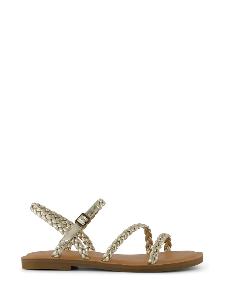 TOMS Gold Kira Sandals - Image 1 of 5