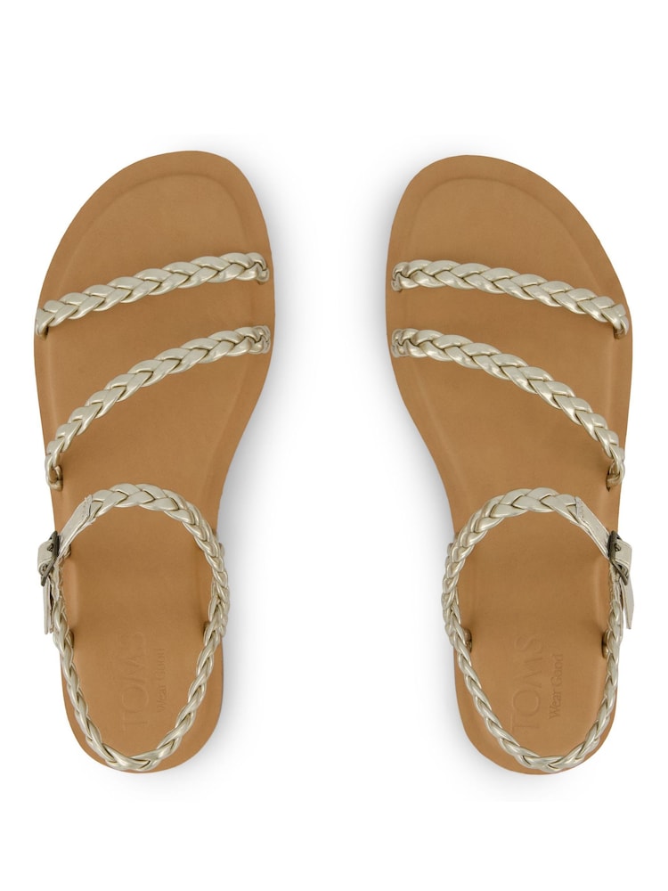 TOMS Gold Kira Sandals - Image 3 of 5