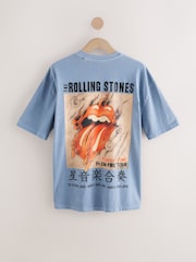 Rolling Stones azuis - Ajuste regular - Camiseta com estampa gráfica de banda - Imagem 6 de 9