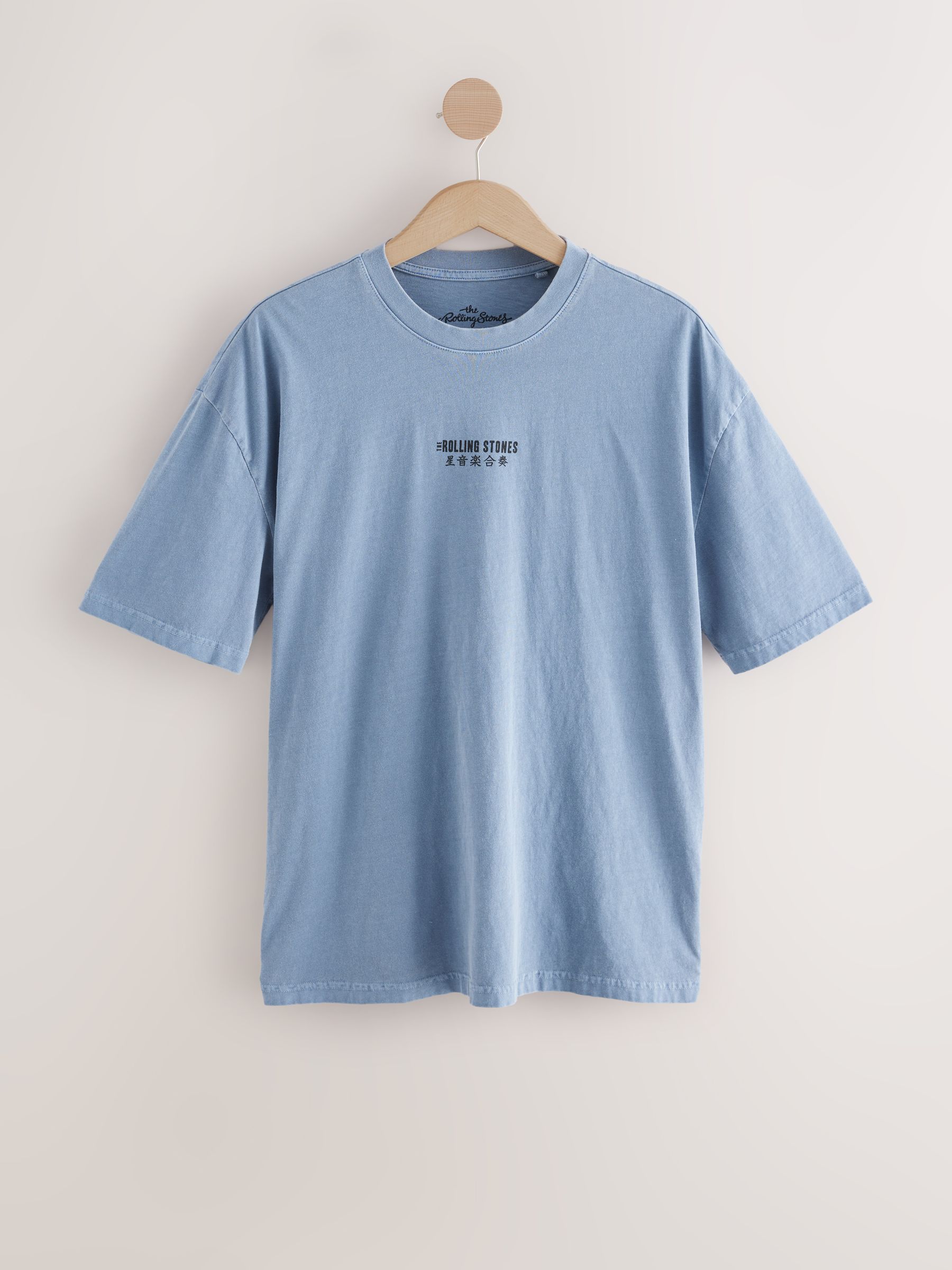 Buy Blue Rolling Stones Regular Fit Band Graphic Print T-Shirt