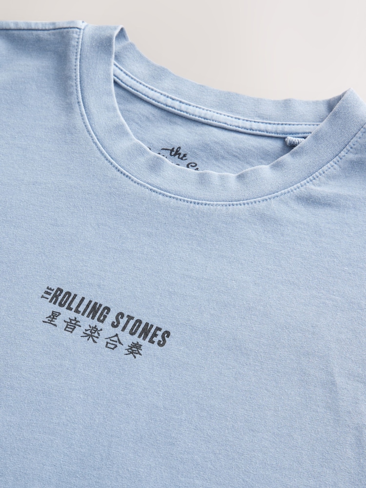 Rolling Stones azuis - Ajuste regular - Camiseta com estampa gráfica de banda - Imagem 9 de 9