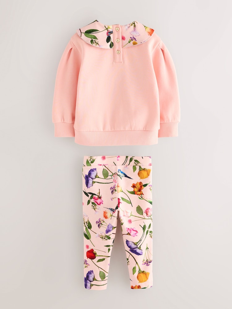 Baker by Ted Baker 2 Piece Collared Sweatshirt and Printed Leggings Set - Image 2 of 8