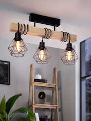Eglo Black Townshend 5 Caged Ceiling Light - Image 1 of 5