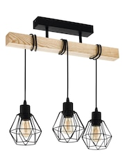 Eglo Black Townshend 5 Caged Ceiling Light - Image 3 of 5