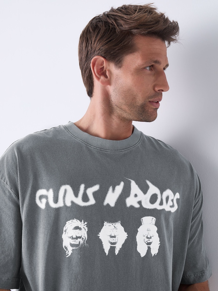 Amplified Motorhead-Inghilterra T-Camicia, Grigio (Carbone), L Uomo