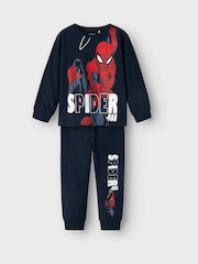 Name It Blue Spiderman Graphic Pyjamas Set - Image 1 of 2