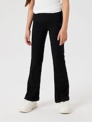 Name It Black Kids Girl fold over Flared Jersey Jeans - Image 1 of 3