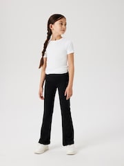Name It Black Kids Girl fold over Flared Jersey Jeans - Image 2 of 3