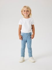 Name It Blue Slim Fit Heart Printed Leggings - Image 1 of 5