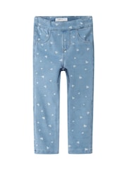 Name It Blue Slim Fit Heart Printed Leggings - Image 2 of 5