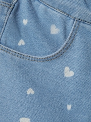 Name It Blue Slim Fit Heart Printed Leggings - Image 4 of 5