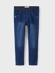 Name It Blue Slim Fit Jeans With Glitter Waistband - Image 3 of 5