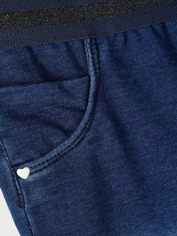 Name It Blue Slim Fit Jeans With Glitter Waistband - Image 5 of 5