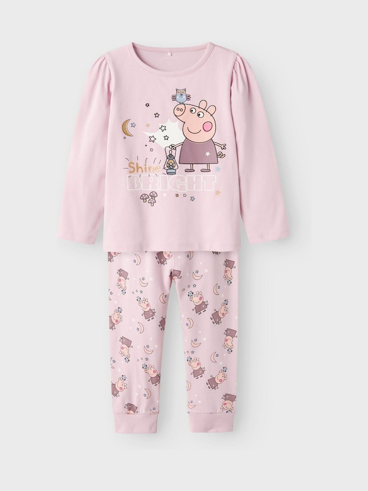 Name It Pink Peppa Pig Printed Pyjamas Set - Image 2 of 4
