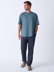 Blue Relaxed Fit Graphic Print T-Shirt - Image 2 of 11