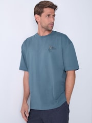 Blue Relaxed Fit Graphic Print T-Shirt - Image 3 of 11
