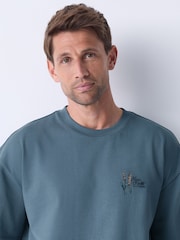 Blue Relaxed Fit Graphic Print T-Shirt - Image 4 of 11
