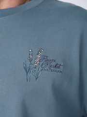 Blue Relaxed Fit Graphic Print T-Shirt - Image 5 of 11