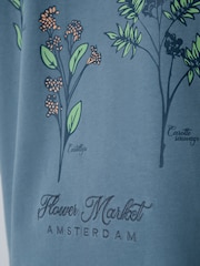 Blue Relaxed Fit Graphic Print T-Shirt - Image 6 of 11