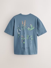 Azul - Ajuste descontraído - Camiseta com estampa gráfica - Imagem 8 de 12