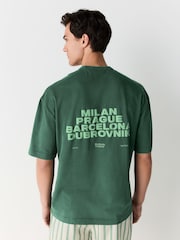 Green Relaxed Fit Graphic Print Heavy Weight T-Shirt - Image 1 of 9