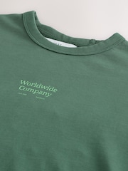 Green Relaxed Fit Graphic Print Heavy Weight T-Shirt - Image 7 of 9
