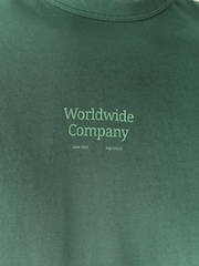 Green Relaxed Fit Graphic Print Heavy Weight T-Shirt - Image 9 of 9
