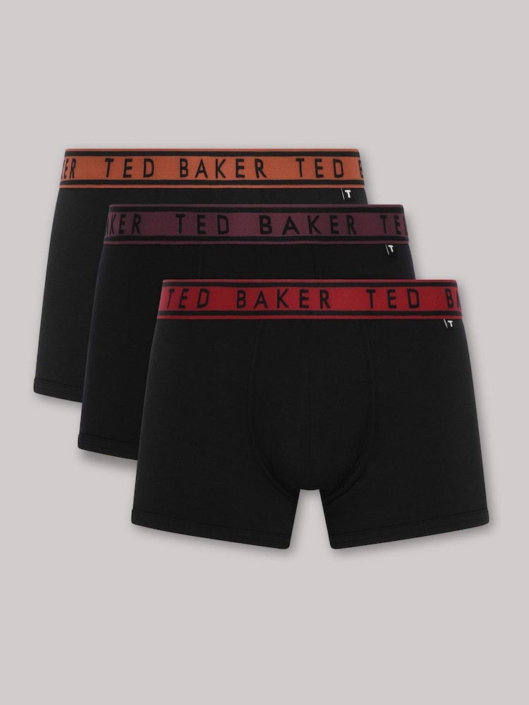 Ted Baker Black Cotton Trunk 3 Pack - Image 1 of 10