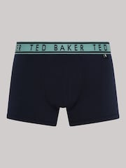 Ted Baker Blue Cotton Trunk 3 Pack - Image 4 of 9