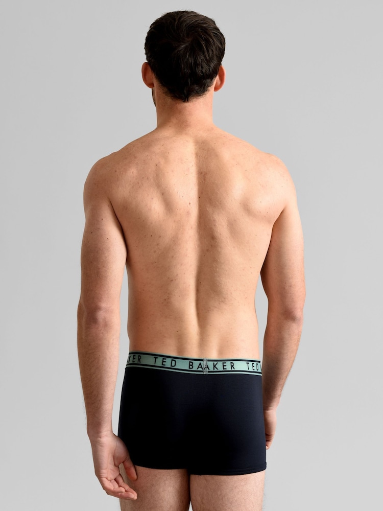Ted Baker Blue Cotton Trunk 3 Pack - Image 9 of 9