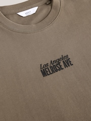 Cogumelo neutro - Ajuste descontraído - Camiseta Print gráfica e peso pesado - Imagem 6 de 7