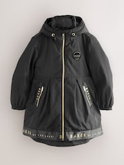 Schwarz - Baker by Ted Baker Shower Resistant Branded Hem Raincoat - Bild 1 von 7