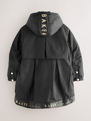 Schwarz - Baker by Ted Baker Shower Resistant Branded Hem Raincoat - Bild 3 von 7