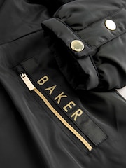 Schwarz - Baker by Ted Baker Shower Resistant Branded Hem Raincoat - Bild 5 von 7