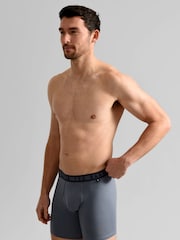 Ted Baker Blue Cotton Boxers 3 Pack - Image 5 of 10