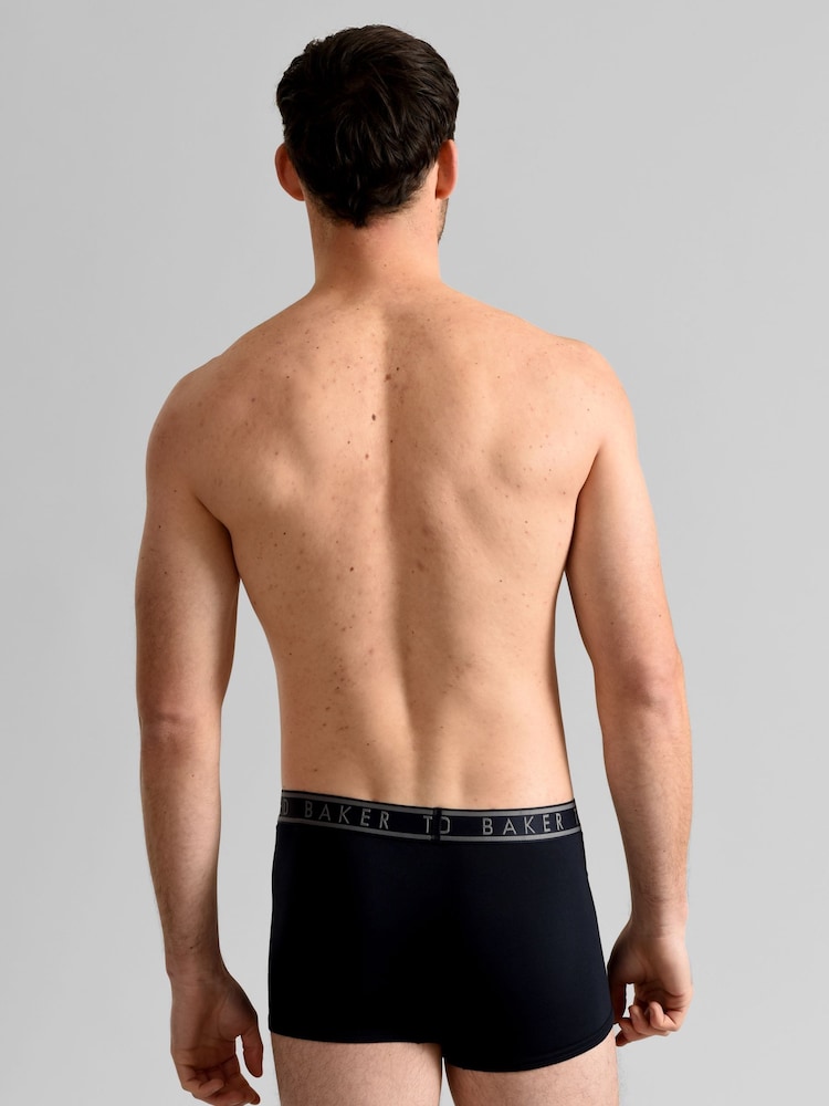 Ted Baker Blue Cotton Trunk 3 Pack - Image 10 of 10