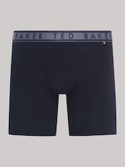 Ted Baker Blue Cotton Boxer Boxers 3 Pack - Image 3 of 4